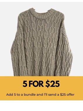Divided H&M Chunky Cable Knit Sweater